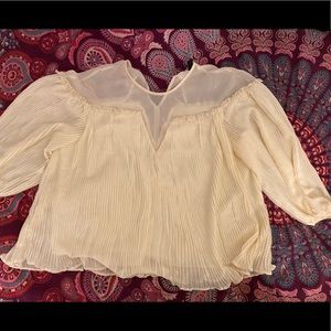 Topshop White Flowy Blouse